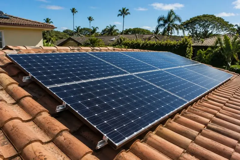 Installation de panneaux solaires au Fleix